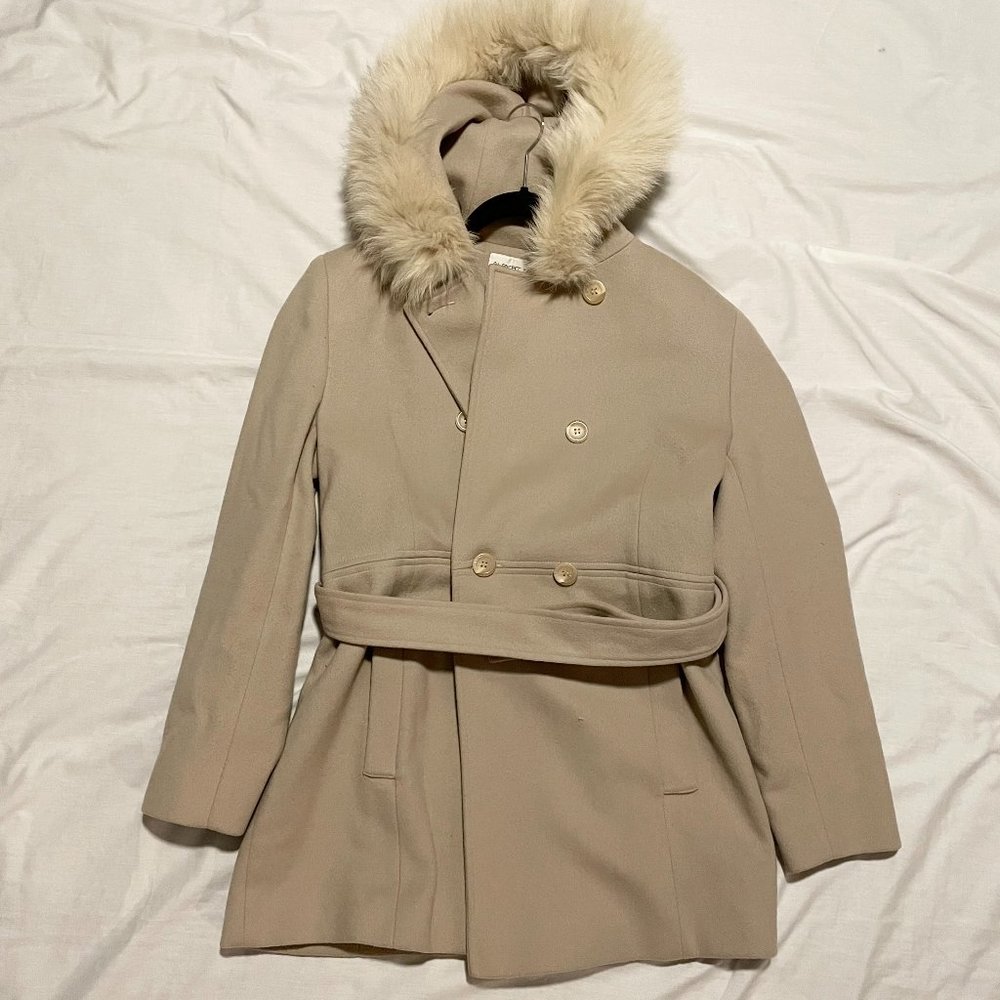 Albert Nipon Studio Coat Hooded Womens 10